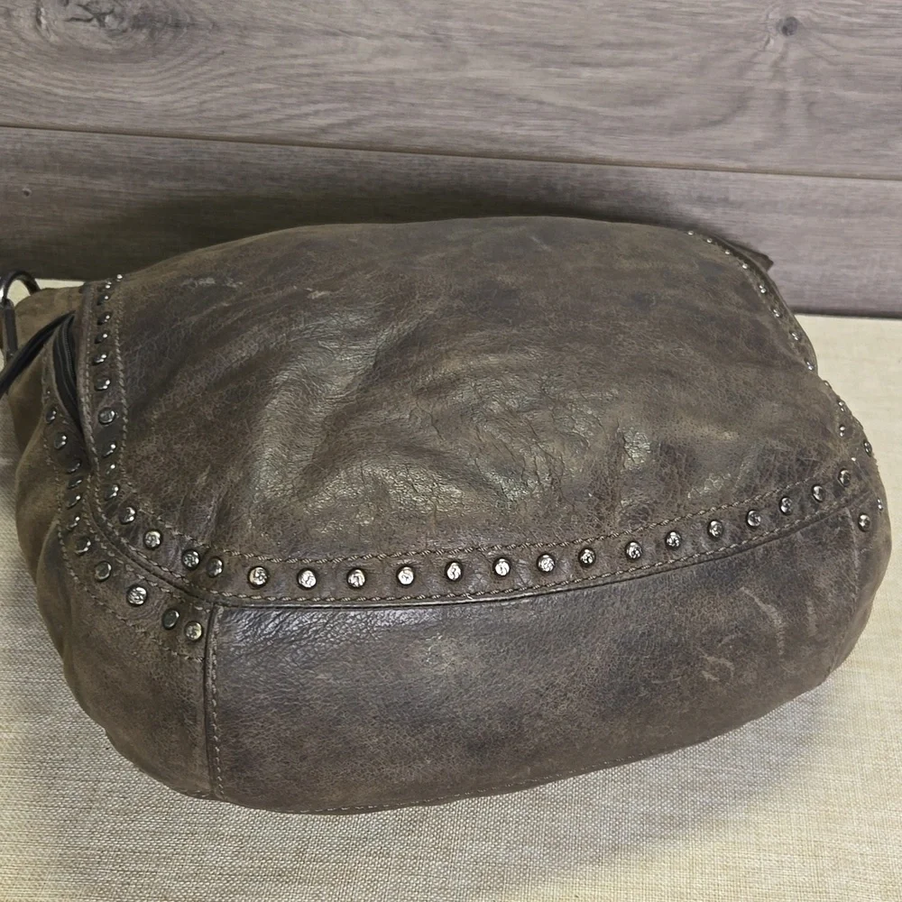 Frye and Co. Brown Studded Leather Women's Bag - Picture 7 of 11
